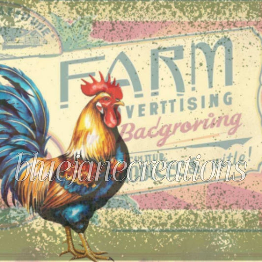 Vintage Rooster Paper Collection