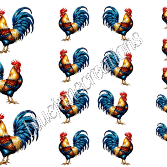 Vintage Rooster Cut-apart Pages