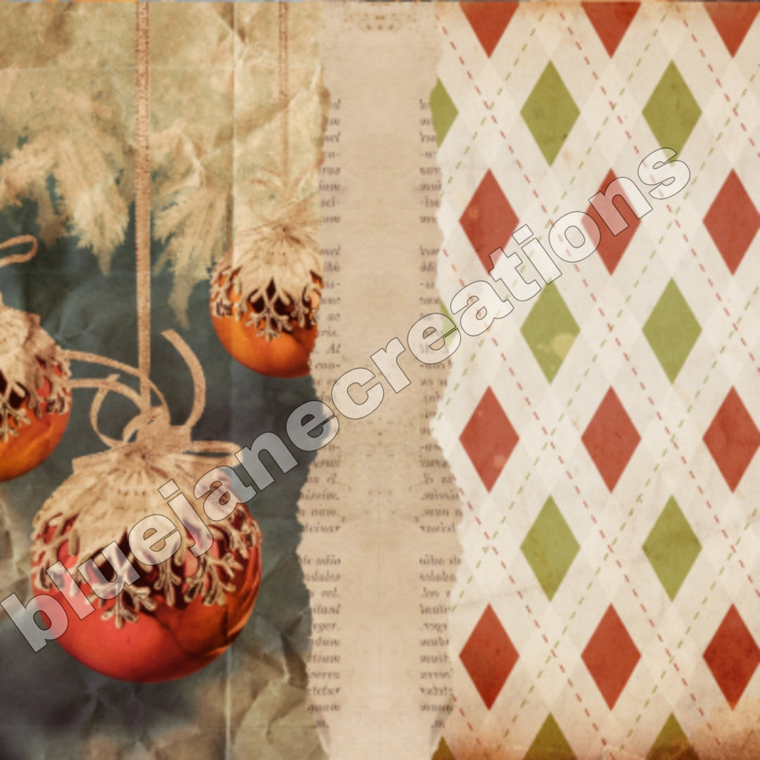 Wonky Christmas Collage Papers
