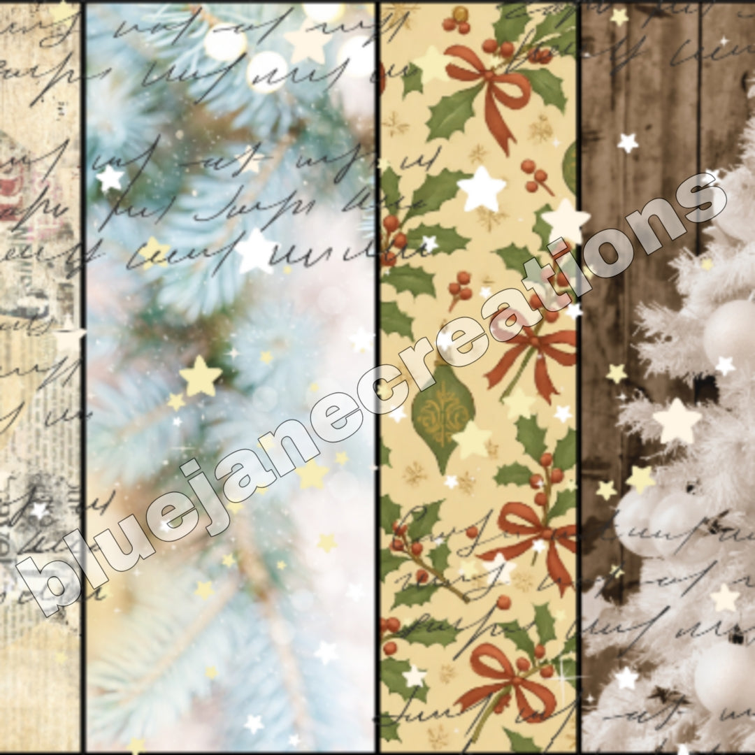 Wonky Christmas Collage Papers