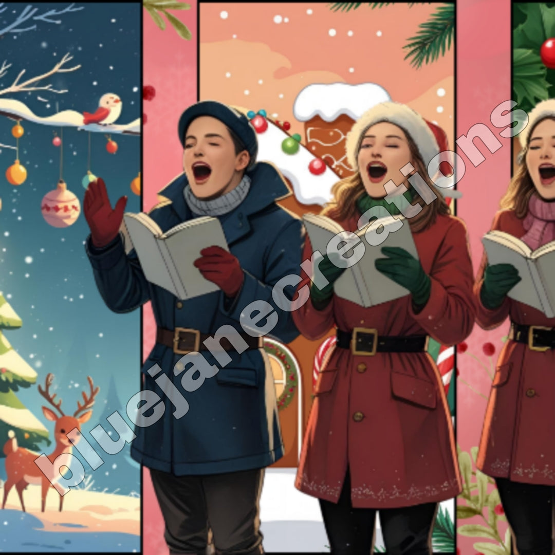 Wonky Christmas Collage Papers