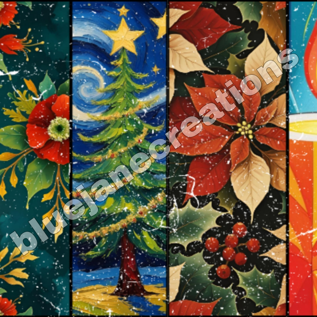 Wonky Christmas Collage Papers