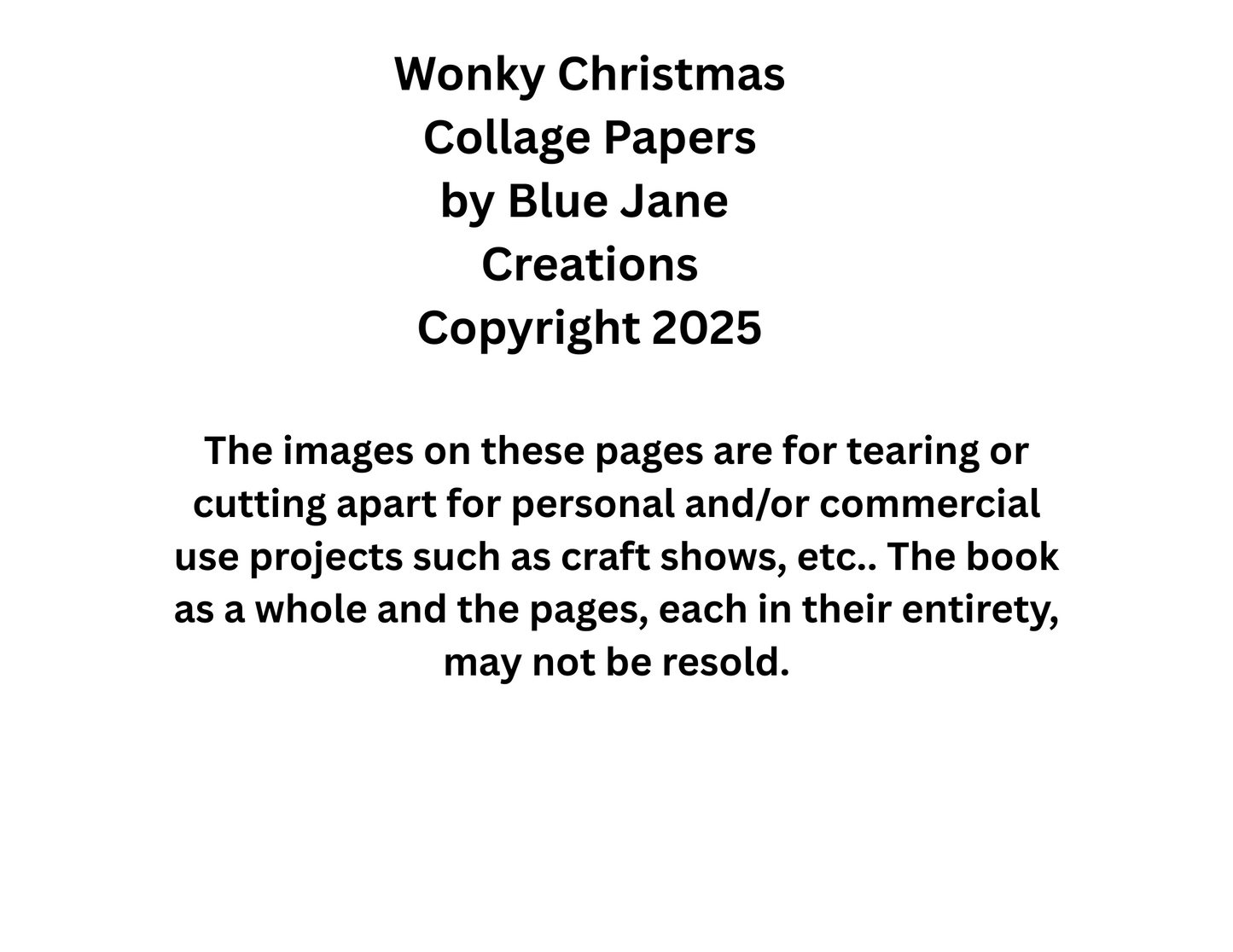Wonky Christmas Collage Papers