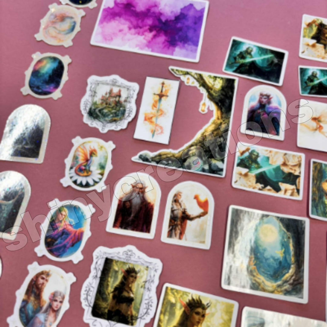 Shiny Creations 70 pc Fantasy Collage Ephemera Pack