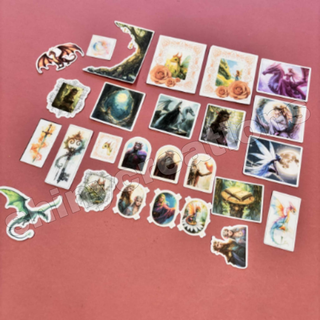 Shiny Creations 56 pc Fantasy Collage Sticker Pack