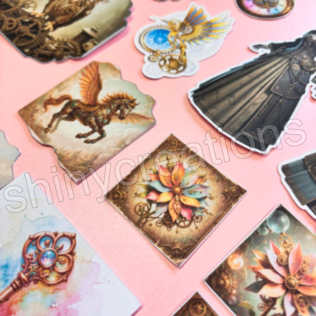 Shiny Creations 32 pc Victorian Steampunk Ephemera Pack