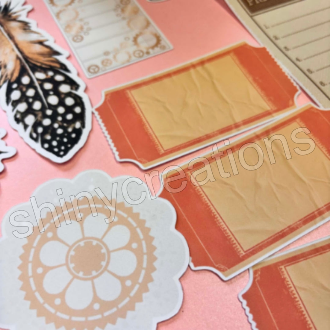 Shiny Creations 33 pc Victorian Steampunk Journaling Pack