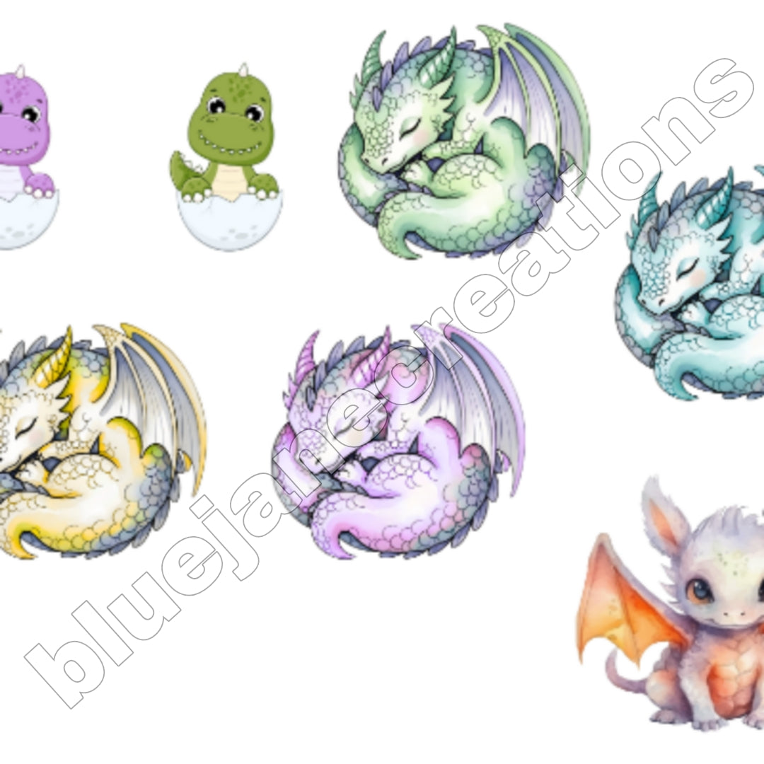 Baby Dragon Cut-apart Pages