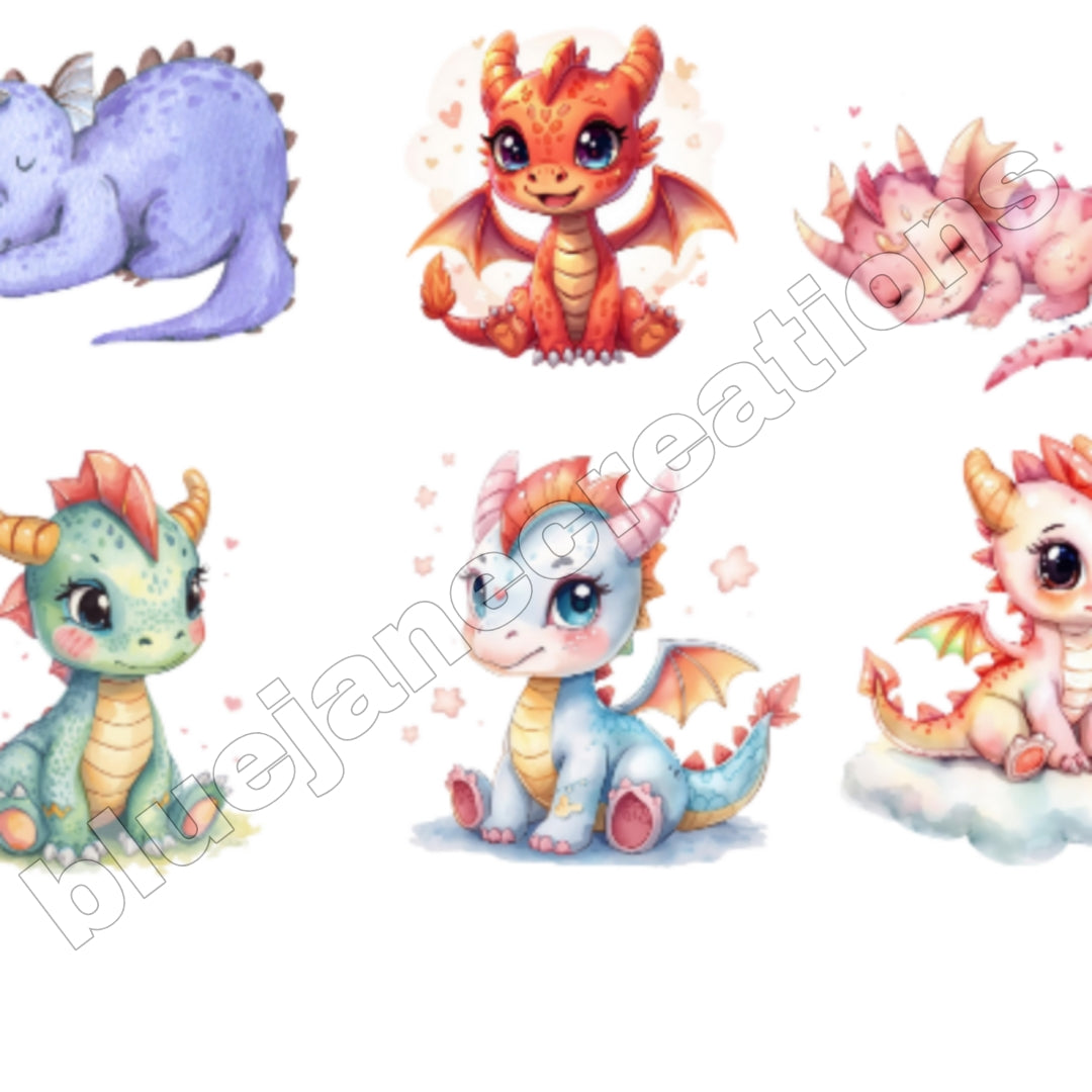 Baby Dragon Cut-apart Pages