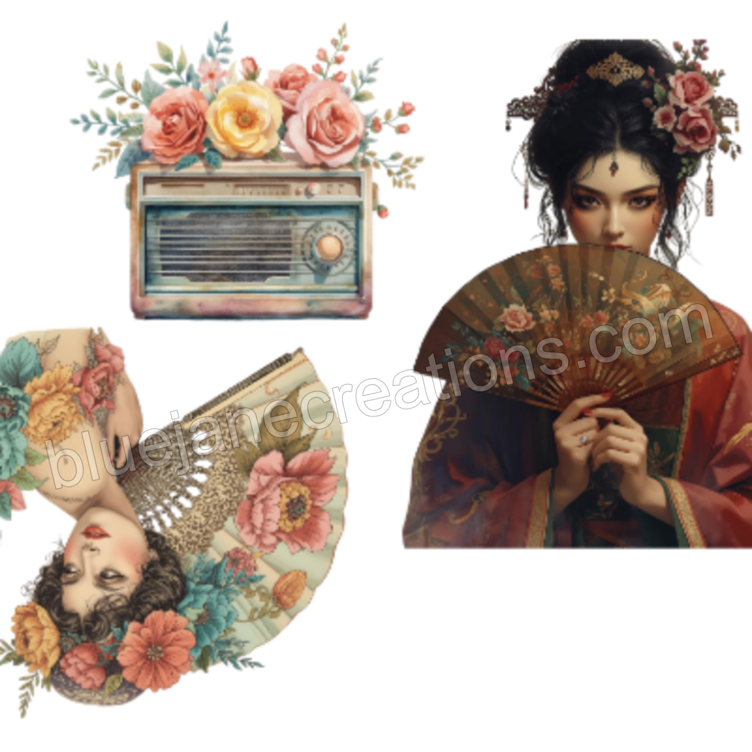 Elegant Ladies 6-piece Large Ephemera Pack