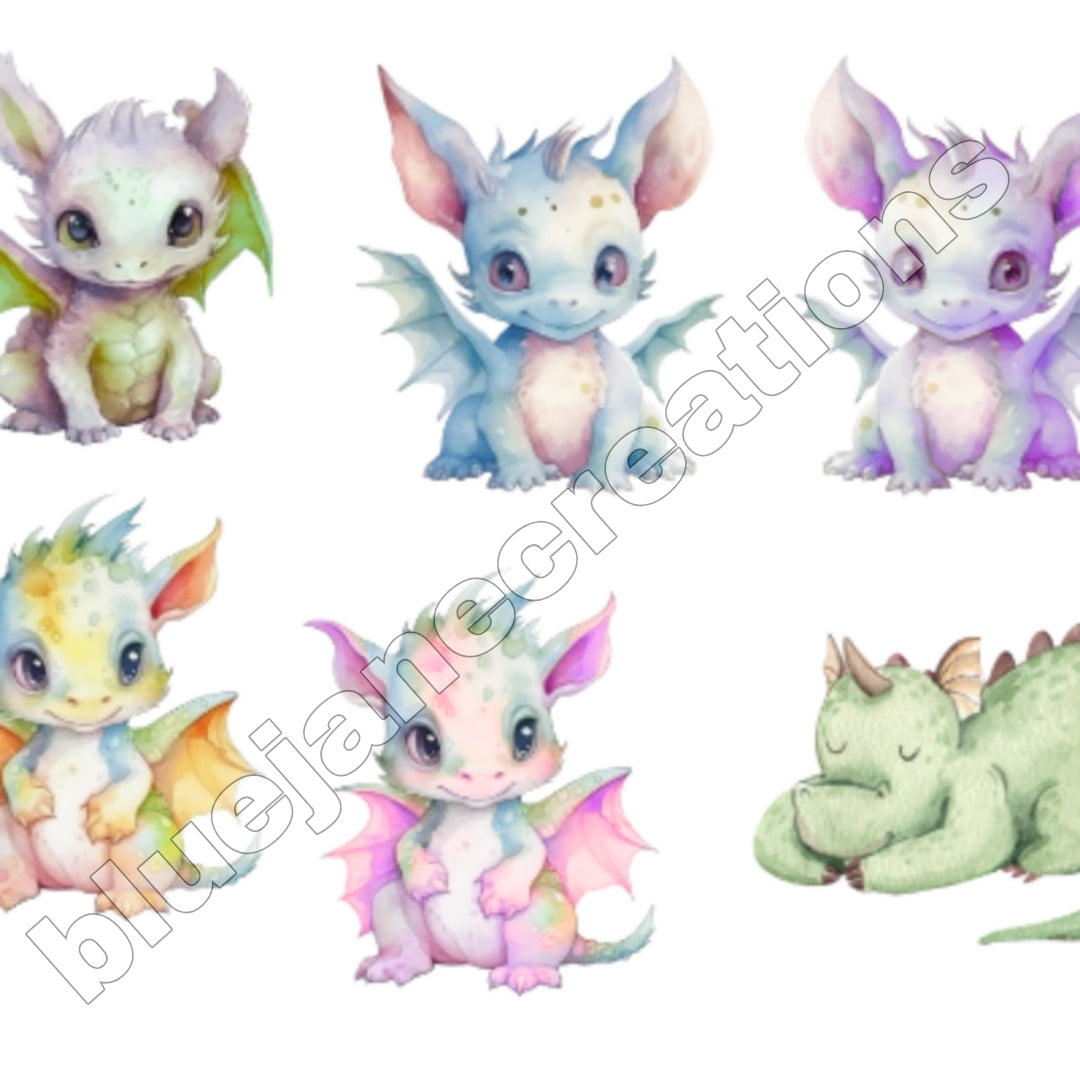 Baby Dragon Cut-apart Pages